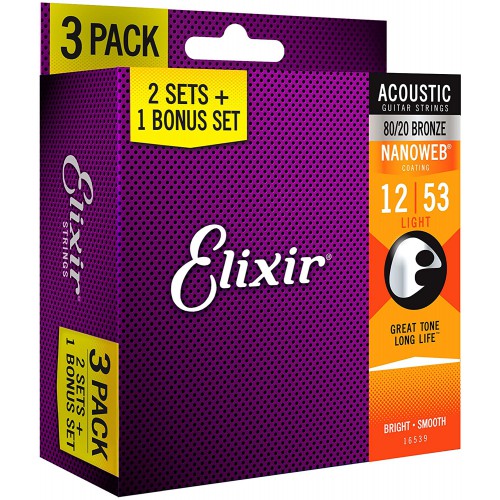 Dây đàn guitar Acoustic Elixir 16539 Size 12-53